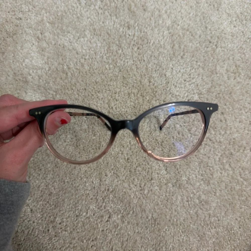Jean lafont Two-Tone Cat Eye Glasses - Black and Blush - Picture 2 of 6